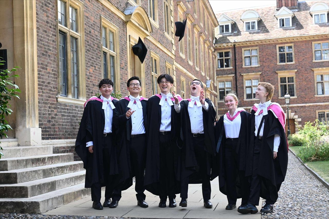 Graduation at the University of Cambridge.