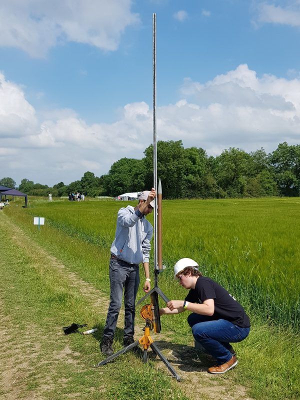 Preparing the rocket for launch - Václav Pavlíček