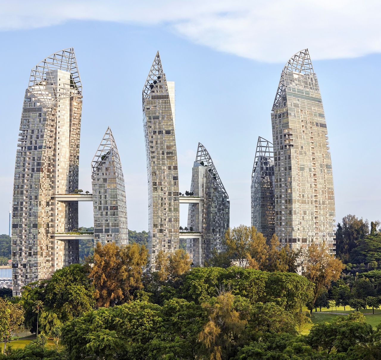 Reflections at Keppel Bay, Singapore is a condominium development with 6 glass towers.